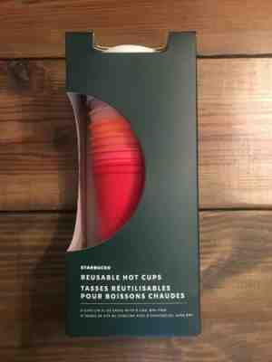 NEW Starbucks 2019 Winter Holiday Christmas Reusable Hot Cups 6 Pack Lids Reds - Sold on eBay Nov, 21st 2019 for $25.00