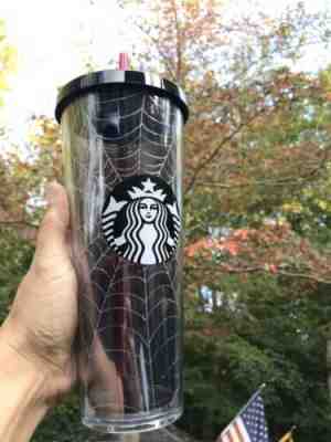 BRAND NEW 2019 STARBUCKS GLITTER SPIDERWEB  HALLOWEEN LIMITED EDITION! Sold Out - Sold on eBay Nov, 21st 2019 for $30.00