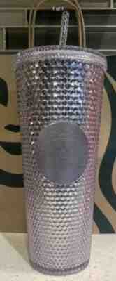 2019 Starbucks Studded Tumbler Platinum Iridescent 24 oz Cold Cup Holiday Silver - Sold on eBay Nov, 21st 2019 for $22.49