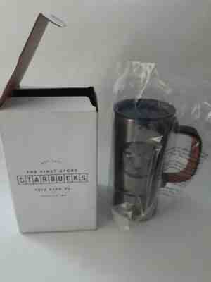 First Starbucks Mermaid logo Travel Mug Cup Tumbler with handle Pike Place1st  - Sold on eBay Nov, 21st 2019 for $30.00