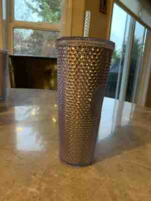 NEW STARBUCKS 2019 PLATINUM Studded Cold Cup Tumbler WINTER HOLIDAY 24 oz!! - Sold on eBay Nov, 21st 2019 for $29.99