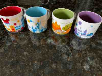 Disney Starbucks You Are Here Collection Mugs Set Of 4 - Sold on eBay Nov, 23rd 2019 for $85.00