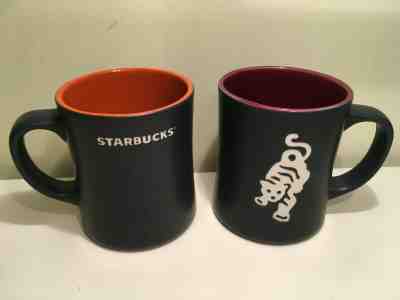 STARBUCKS elephant Coffee mug 2011 Matte Black - sumatra tiger mug 2012 - Sold on eBay Nov, 23rd 2019 for $45.00
