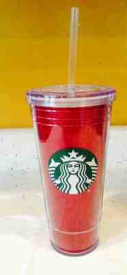 Starbucks Cup Mermaid Logo Red Glitter Lid Straw New Free Shipping - Sold on eBay Nov, 23rd 2019 for $23.87