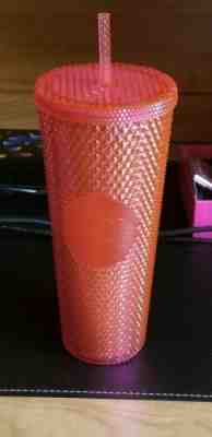 STARBUCKS 2019 Diamond Studded Hot Pink Cold Cup Tumbler, Christmas Holiday - Sold on eBay Nov, 23rd 2019 for $18.50
