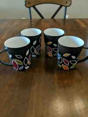 2010 Starbucks Coffee Brown Mug Autumn Leaves New Bone China Set of 4 - Sold on eBay Nov, 23rd 2019 for $24.99