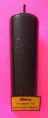 ??NEW 2018 STARBUCKS COLD CUP MATTE BLACK STAINLESS STEEL TUMBLER 24 fl oz?? - Sold on eBay Nov, 23rd 2019 for $38.00