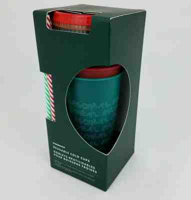 NEW Starbucks 2019 Holiday Christmas Winter Reusable Cold Cups 5 pack w/ Straws - Sold on eBay Nov, 23rd 2019 for $25.99