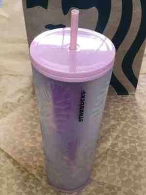 New Limited Edition Starbucks 2019 Venti Pink Leave Cold Cup Tumbler for Holiday - Sold on eBay Nov, 23rd 2019 for $18.80