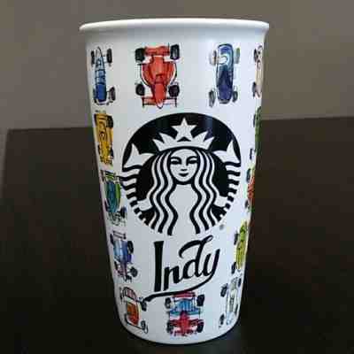 Starbucks Indy 500 Race Car Indianapolis Travel Cup 12oz - Sold on eBay Nov, 23rd 2019 for $65.00