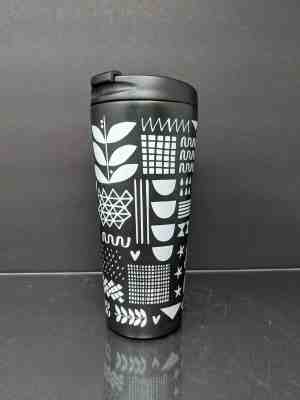 Starbucks 2018 Black White Boho Tumbler Travel Mug Cup Eye Stars Tribal - Sold on eBay Nov, 23rd 2019 for $19.99