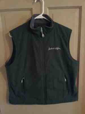 Woman's Starbucks Coffee  Vest Large Zippered Front - Green with Gray Fleece - Sold on eBay Nov, 23rd 2019 for $20.00