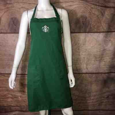 Genuine Starbucks Coffee BARISTA APRON GREEN Store  Official Logo Pockets (A65) - Sold on eBay Nov, 23rd 2019 for $29.00