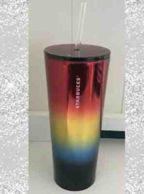 ????Starbucks Stainless Steel Pride Rainbow Cold Cup Tumbler 24oz Summer 2019???? - Sold on eBay Nov, 23rd 2019 for $17.00