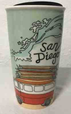 Starbucks Ceramic Travel Mug | SAN DIEGO 2016 Local Edition | 12 oz Coffee Cup - Sold on eBay Nov, 23rd 2019 for $34.95