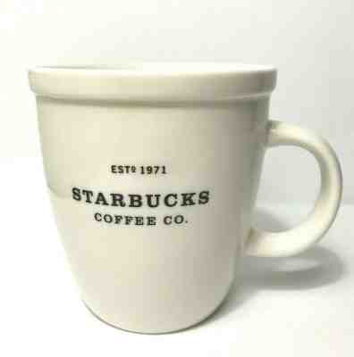 Starbucks Est 1971 Large Mug White Black Letters 2001 Barista Coffee Cup NWOT - Sold on eBay Nov, 22nd 2019 for $18.85
