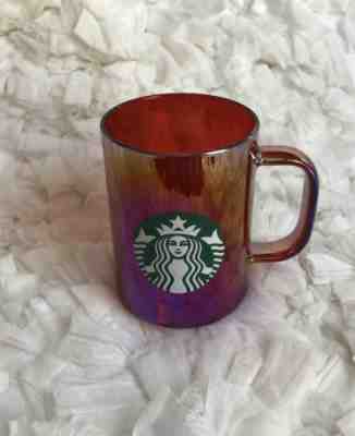 Starbucks Red Iridescent Christmas Edition Glass Mug 2019 - Sold on eBay Nov, 22nd 2019 for $28.99