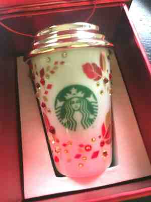 Starbucks Swarovski Crystal Limited Edition White Cup Ornament, New in Box 2013 - Sold on eBay Nov, 22nd 2019 for $29.99