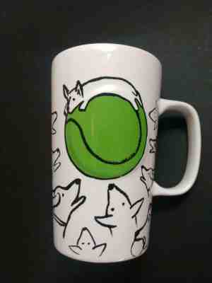 STARBUCKS 2015 Dot Collection Mug Dogs with Tennis Ball 16 oz. Coffee Cup  - Sold on eBay Nov, 22nd 2019 for $18.99