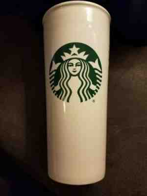 Starbucks Logo Double Wall Ceramic Travel Mug 16 Oz White Tumbler 2016 NEW - Sold on eBay Nov, 22nd 2019 for $34.97