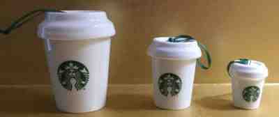 Starbucks Nesting Cup Set of 3 2016 Christmas Ornament Mermaid Siren Logo no Box - Sold on eBay Nov, 22nd 2019 for $16.99