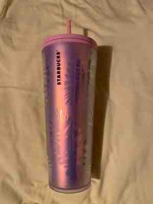 Starbucks 2019 Holiday Holographic PinePink 24oz Venti Tumbler Pink - Sold on eBay Nov, 22nd 2019 for $19.95