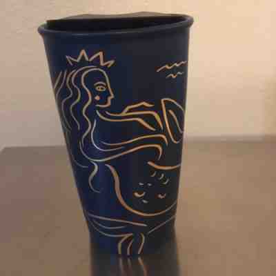 Starbucks Anniversary Golden Mermaid Travel Ceramic Mug - Sold on eBay Nov, 22nd 2019 for $25.00