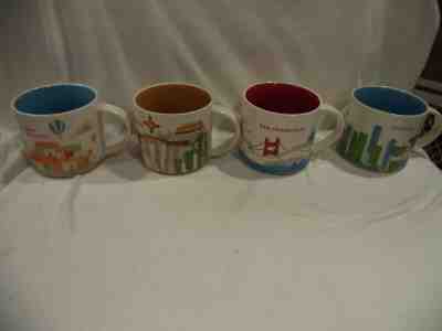 Lot of 4 Starbucks Coffee "You are Here" Mugs San Fransisco + - Sold on eBay Nov, 22nd 2019 for $26.00