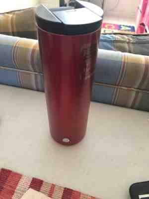 Starbucks Glitter Red Vacuum Insulated Flip-Top Stainless Steel Tumbler 16 oz - Sold on eBay Nov, 22nd 2019 for $17.90