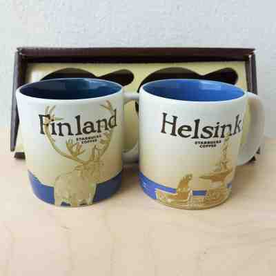 2 Demitasse Starbucks City Mugs 3 oz Global icon city FINLAND & HELSINKI, New - Sold on eBay Nov, 22nd 2019 for $22.95