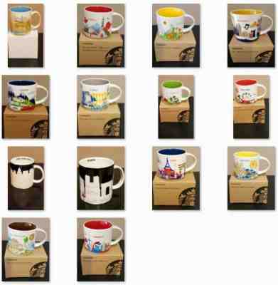 Starbucks YOU ARE HERE (YAH) Coffee Mug 14 fl oz (not mini) NIB YOU CHOOSE - Sold on eBay Nov, 22nd 2019 for $21.95