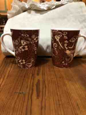 Starbucks 2006 First Edition Set Of 2 35th Anniversary Siren Copper & Brown Mugs - Sold on eBay Nov, 22nd 2019 for $28.00