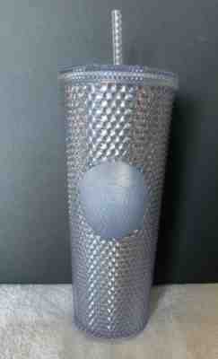 Starbucks Bling Platinum Studded Cold Cup Tumbler 24oz - Holiday 2019 - Silver - Sold on eBay Nov, 22nd 2019 for $28.00