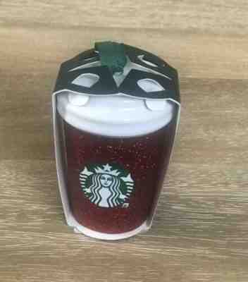 NEW 2019 STARBUCKS Mini Cup Christmas Holiday CERAMIC Red Glitter ORNAMENT - Sold on eBay Nov, 22nd 2019 for $16.99