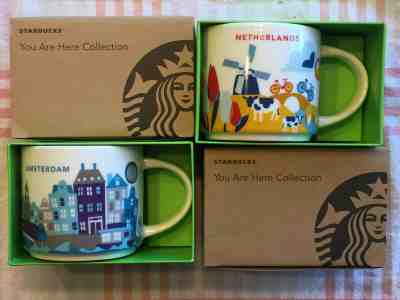 Starbucks Amsterdam & Netherlands You Are Here City Cup Mugs Both New In Box YAH - Sold on eBay Nov, 22nd 2019 for $94.95