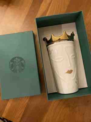 Starbucks Anniversary siren mug w/ crown 2016 ceramic & gold - Sold on eBay Nov, 22nd 2019 for $30.00