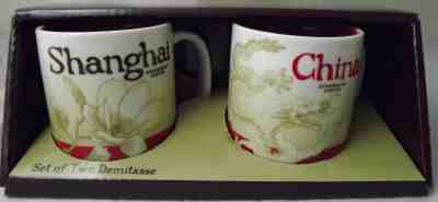 STARBUCKS Limited Edition Espresso Mini Mugs Set CHINA SHANGHAI 3 oz Demitasse   - Sold on eBay Nov, 22nd 2019 for $20.37
