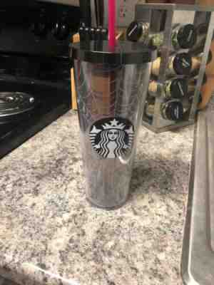 Starbucks Halloween Spiderweb Glitter Tumbler Cup Limited Edition 2019 24oz - Sold on eBay Nov, 22nd 2019 for $25.00
