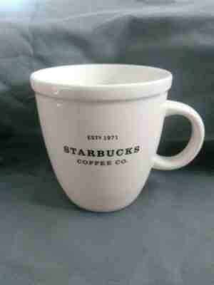 Classic Starbucks Coffee Co. Mug White Black Lettering 2001 Barista - Sold on eBay Nov, 22nd 2019 for $16.99