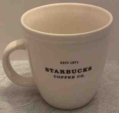 STARBUCKS Coffee Mug Barista Abbey White Large 18 oz 2001 ESTD 1971  - Sold on eBay Nov, 22nd 2019 for $19.99