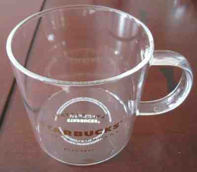 Starbucks 2015 Clear Glass Coffee / Tea Mug, Gold Lettering, 18oz / 532 ml  - Sold on eBay Nov, 22nd 2019 for $34.99