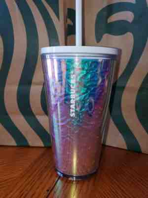 STARBUCKS 2019 Holiday IRIDESCENT Cold Cup Tumbler 16oz *limited Edition* - Sold on eBay Nov, 24th 2019 for $19.95