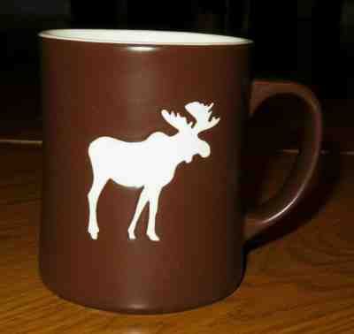 STARBUCKS Brown/White MOOSE Etched 16 oz NEW BONE CHINA Coffee Cup MUG 2009 - Sold on eBay Nov, 24th 2019 for $20.74