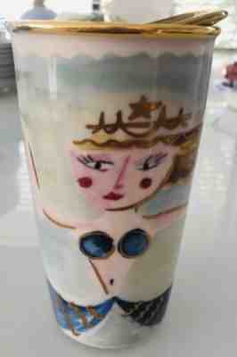 Starbucks Siren Mermaid 2015 Ceramic 12oz Travel Coffee Mug Tumbler W/Gold Lid - Sold on eBay Nov, 24th 2019 for $19.99