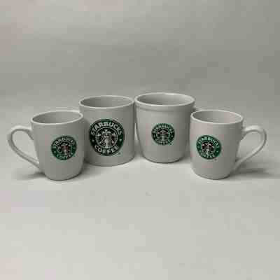 Starbucks Coffee Mug Lot of 4 Bundle 20oz 16oz 10.2oz White Logo 2007 - 2008 - Sold on eBay Nov, 24th 2019 for $27.50