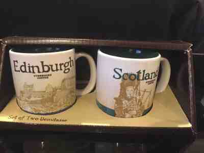 Starbucks Set of 2, 3 oz Demitasse Edinburgh and Scotland - NIB - Sold on eBay Nov, 24th 2019 for $30.00
