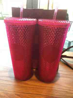 Starbucks Tumbler Hot Pink studded tumbler - Sold on eBay Nov, 24th 2019 for $27.00