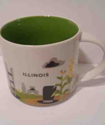 Illinois Starbucks Mug 14 oz. You Are Here Collection YAH Cup  - Sold on eBay Nov, 24th 2019 for $19.99