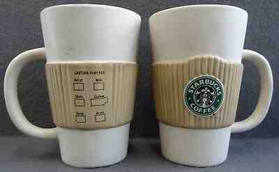 PAIR Starbucks Coffee Mug Sleeve Style Large 25 oz Ceramic Matte Cup To-Go Q201 - Sold on eBay Nov, 24th 2019 for $24.98