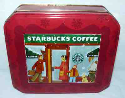 2009 STARBUCKS WINTER EMPTY COOKIE TIN 7 X 6 X 2 INCH - Sold on eBay Nov, 24th 2019 for $17.59